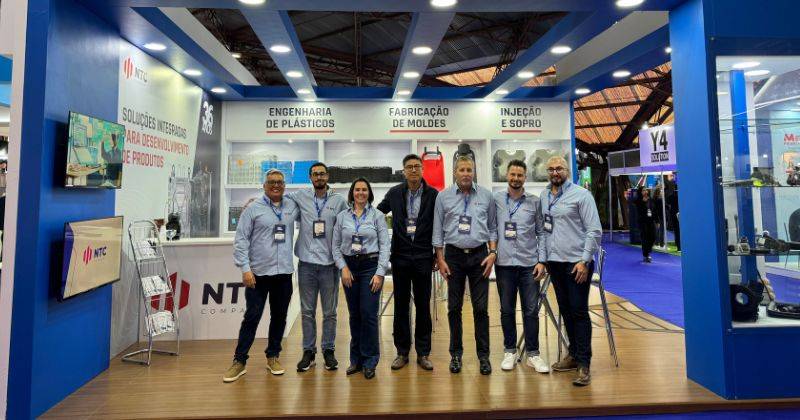 Imagem frontal do estande NTC company e colaboradores na Mercopar 2024